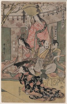  Utamaro Lienzo - hideyoshi y sus esposas Kitagawa Utamaro Ukiyo y Bijin ga